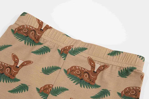 Bamboo Fiber Kids Pants with Deer Prints